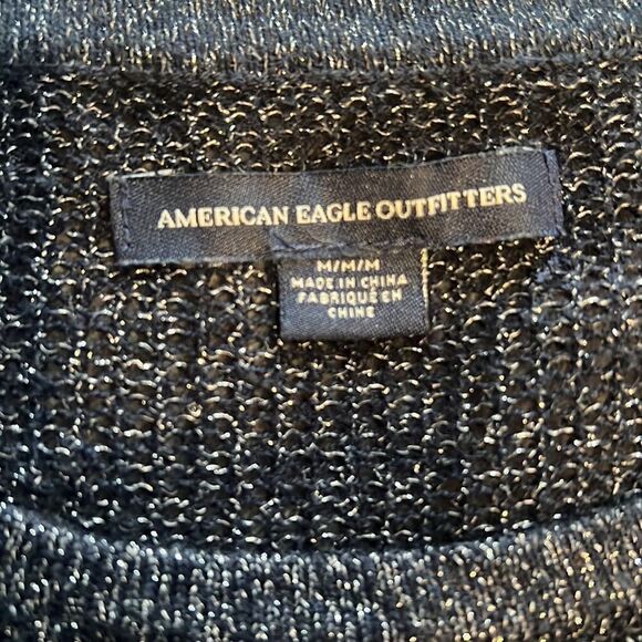 AMERICAN Eagle Outfitters. Medium. Navy/silver sweater - Picture 3 of 6